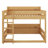 Queen-Over-Queen Bunk Bed With Built-In Storage Shelves & USB Charging Ports-1456567636