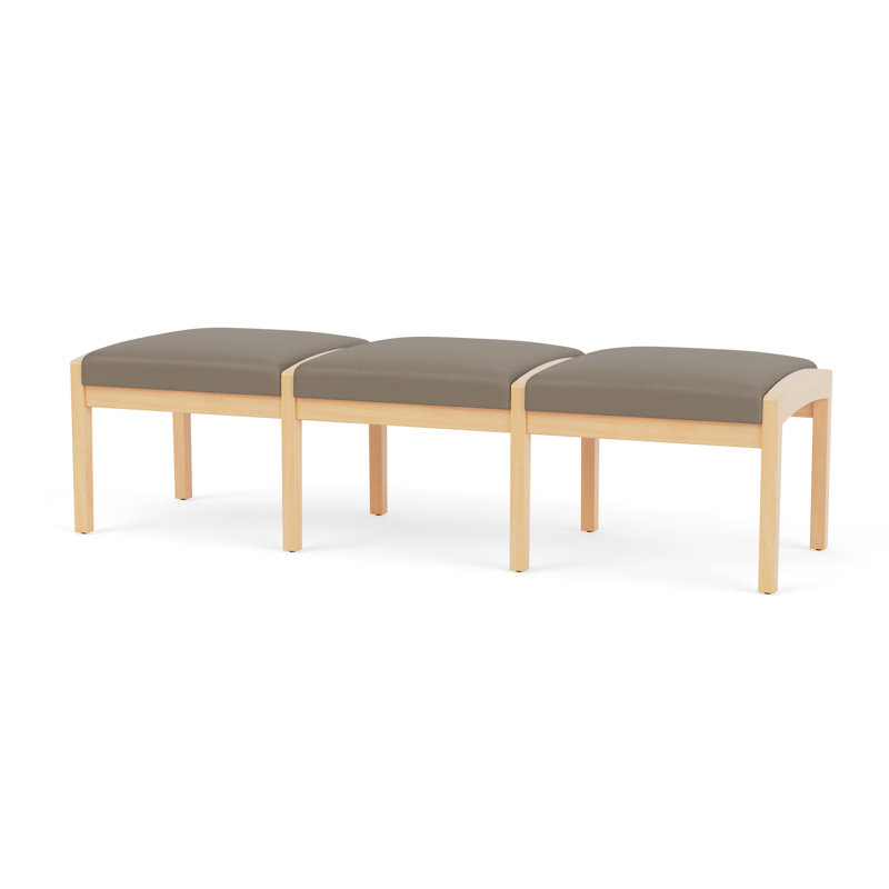 Banc en bois 3 places Lenox, Naturel, Modena blé