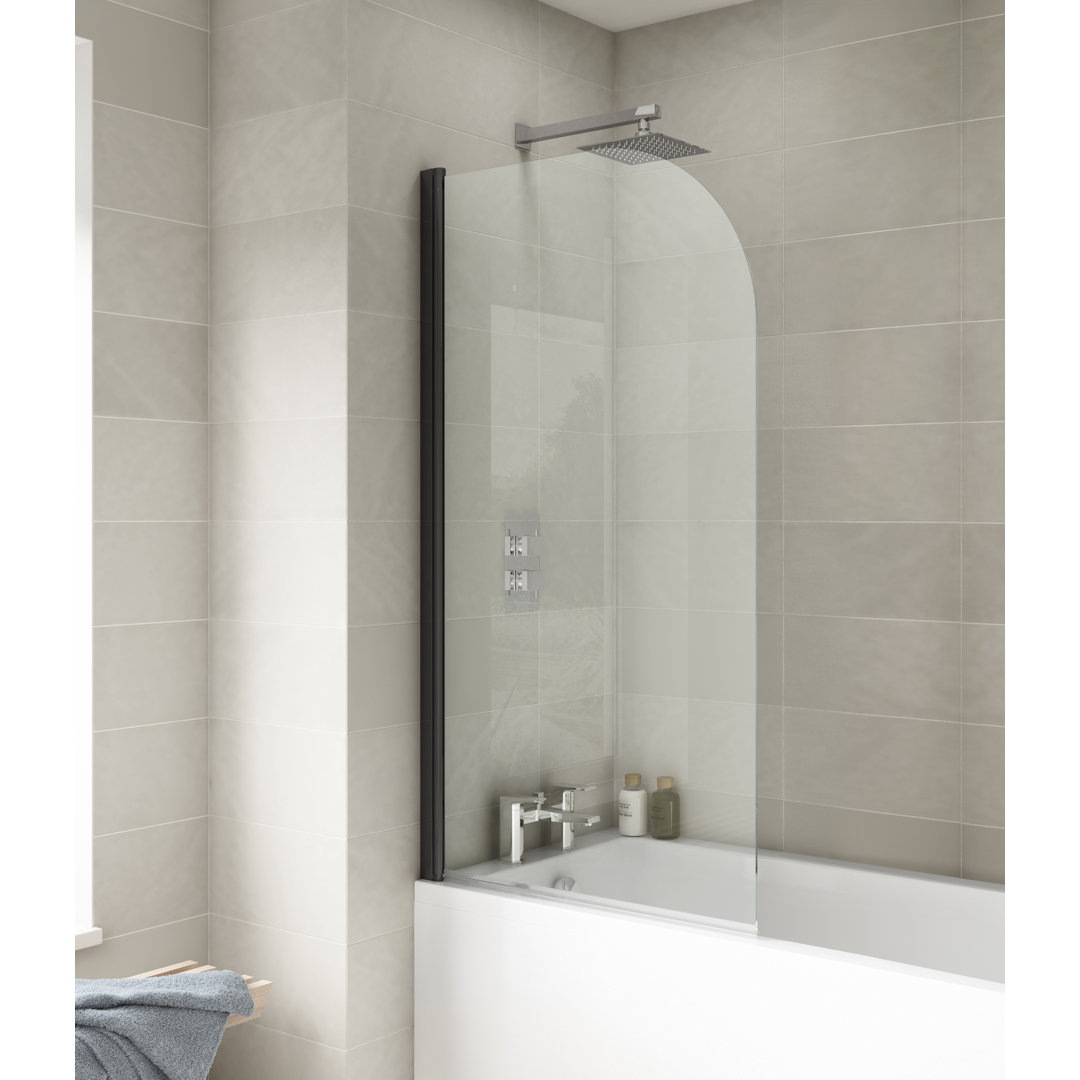 Pacific Straight Tempered Glass Pivot Bath Screen