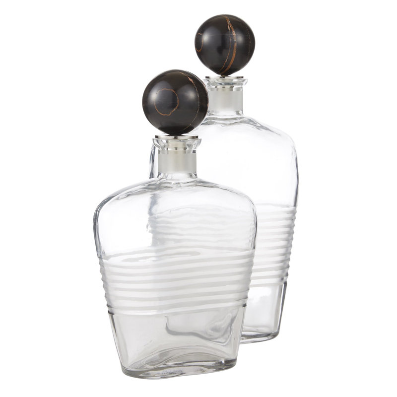 Eaves Decanters, Set Of 2