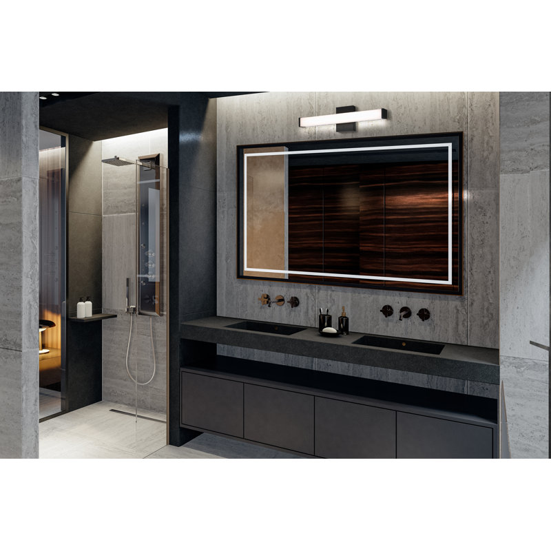 Éclairage pour meuble-lavabo à DEL Ronning, Noir mat, H 2 po x l 24 po x P 2 po