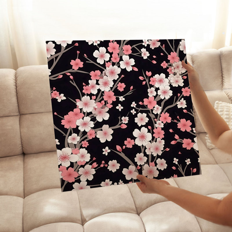 Floral, fleurs de cerisier sakura, impression d'art asiatique sans cadre