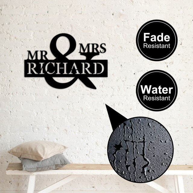 Bucky Water Resistant Steel Text & Numbers Wall Decor