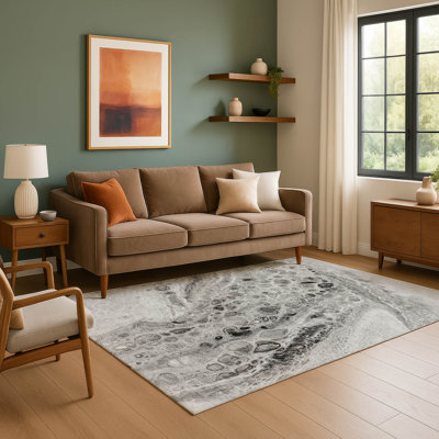 Tapis abstrait lavable à la machine de qualité supérieure Mayfield AMF1934