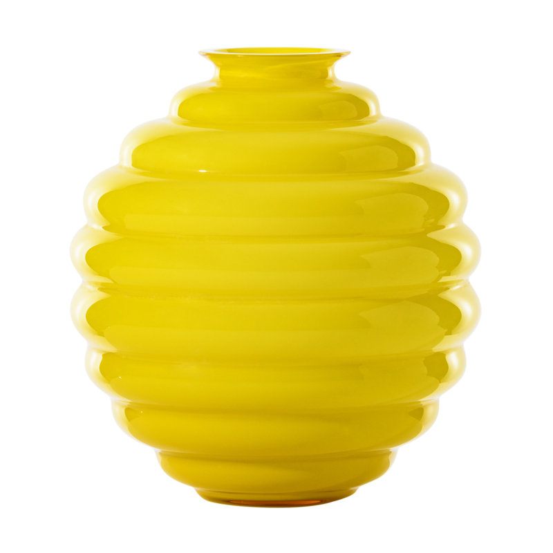 Deco Vase, 9.65" H x 9.06" W x 9.06" D, Milk White