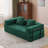 Boneless 76.77" Convertible Floor Compression Sofa Bed, 3-Seat Chenille Futon Couch with Pillow Back Support & Armrest, Foam Frameless Sleeper Sofa for Living Room Bedroom-2102118717