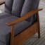Fauteuil à cadre en bois, fauteuil d'appoint moderne pour le salon-707245759