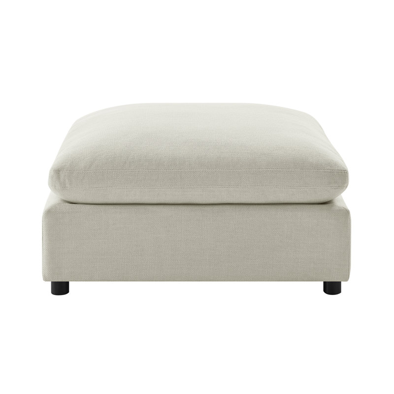 Tissu beige Cassandra Repose-pieds carré