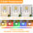 Rgb Dimmable Wireless Wall Sconces,Multi-Color Rechargeable Gold & Grey Glass Wall Sconces (Set Of 2-1928440108-1928440111