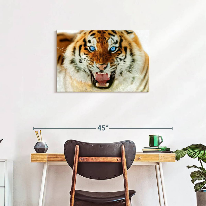 Tigre furieux Brampt, H 20 po x l 30 po