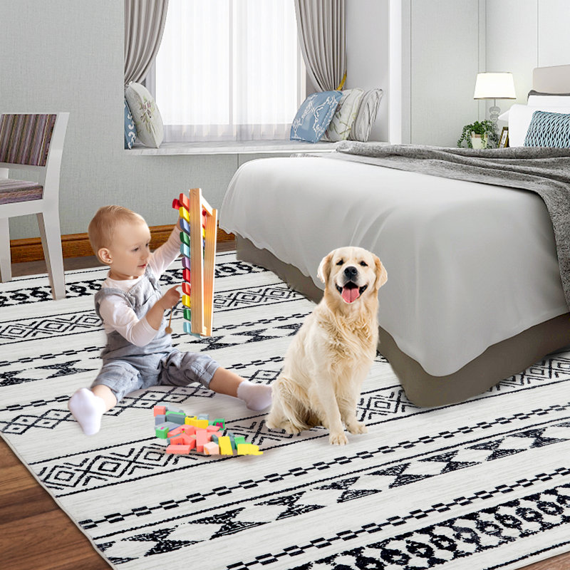 Karey Area Rug with Non-Slip Backing, Rectangle 9' x 12'