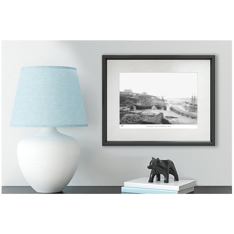 Newquay, The Harbour 1894 - Single Picture Frame Print, 28cm H x 36cm W x 2.3cm D