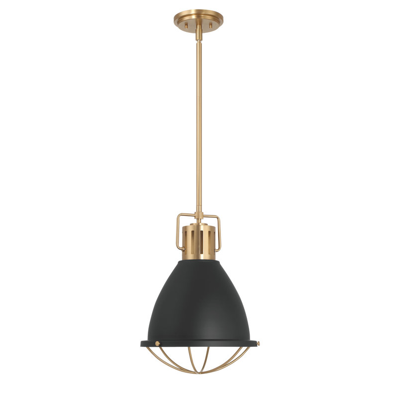 Luminaire suspendu simple Agripina, Noir, noir, noir, noir