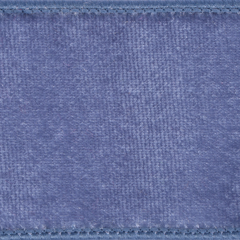 Ruban filaire en velours bleu denim 2,5 po x 10 po Vickerman. Envers en denim bleu denim., Denim Blue