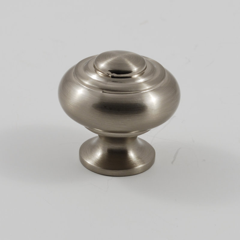 1 1/8" Diameter Round Knob, Satin Nickel