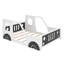 Lit voiture classique avec roues, style plateforme pour enfants-665274969