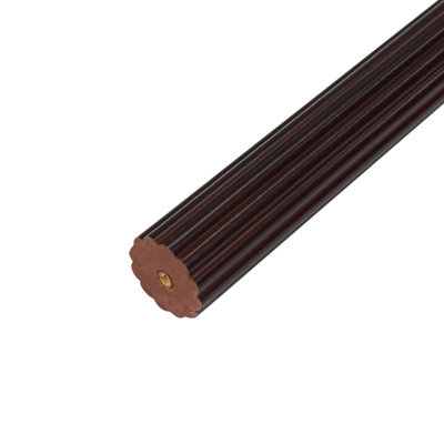 1PC 8FT 1-3/8 in. Wood Single Rod in Ant. Mahogany
