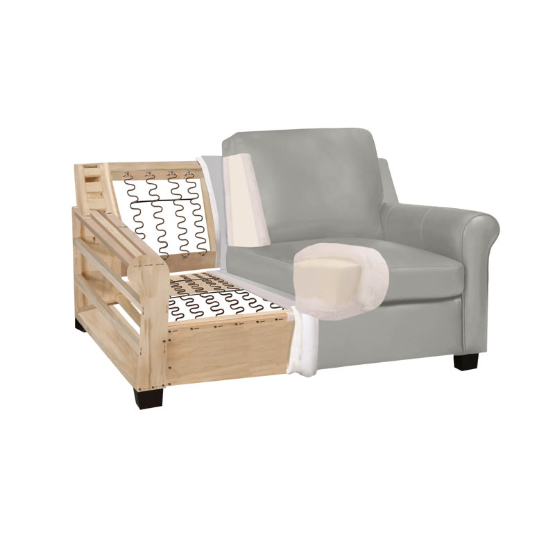 Fauteuil Ambrie, Cuir gris nuage