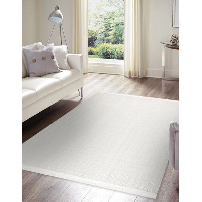 Beata Solid Colour Flatweave Area Rug