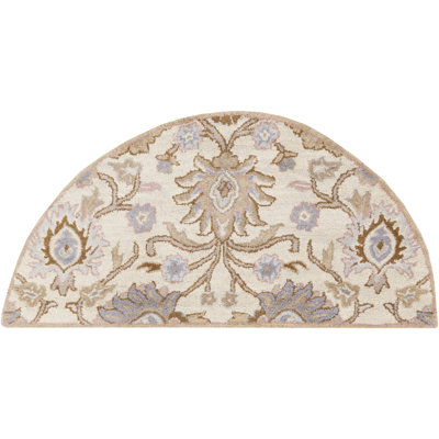 Tapis ivoire / brun / taupe / brun clair en laine touffeté à la main Arden
