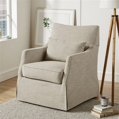 Fauteuil pivotant à jupe Martha Stewart Bedford