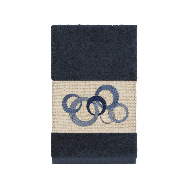 Annabelle Turkish Cotton Midweight Hand Towel, Midnight Blue