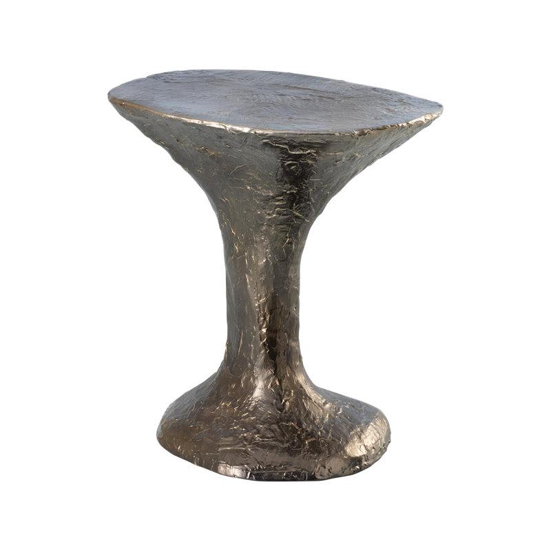 Contemporary Handcrafted Reactive Bronze Accent Table