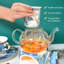 DNGJU 21oz. Floral Teapot Set