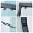 56-60 Inch Wide X 75 Inch High Double Sliding Shower Door, 5/16 Inch Thick Tempered Clear Glass, Matte Black Aluminum Alloy.
