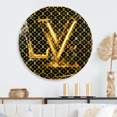 Luxury Brand Design I - Fashion Round Wall Art on Metal