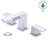 Mod Widespread 2-handle Bathroom Faucet with Drain Assembly-15953748