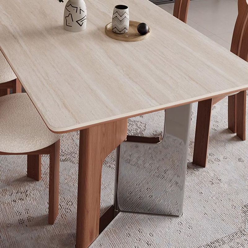 Table de salle à manger d'inspiration moderne et luxueuse, H 29,53 po x L 62,99 po x l 31,5 po