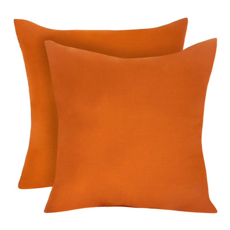Reversible Throw Pillow, Orange