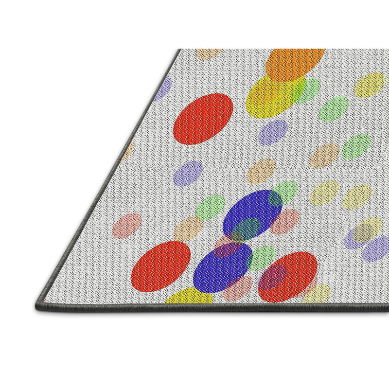Tapis tissé à la machine ivoire, Rectangle 5 pi x 8 pi