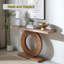 Coiffeuse moderne en bois 53,2 pouces, base ronde en bois
