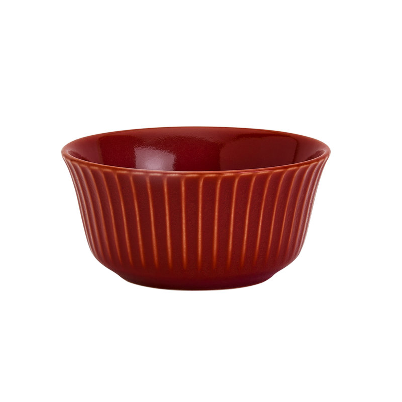 Richmond Red Hand Painted Stoneware Dinnerware Set, Service for 4
