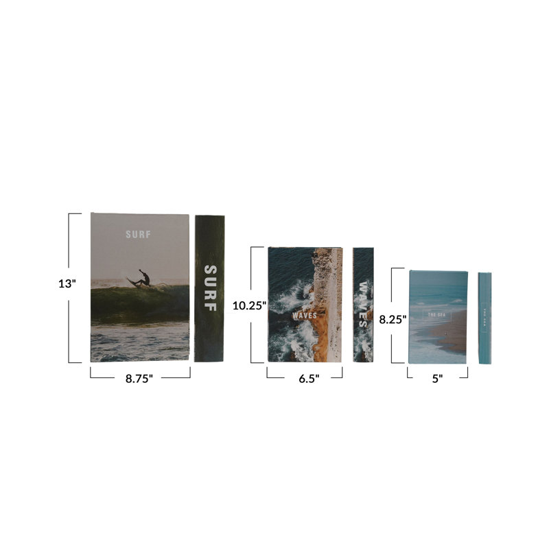 Boîtes de rangement pour livres 3 pièces