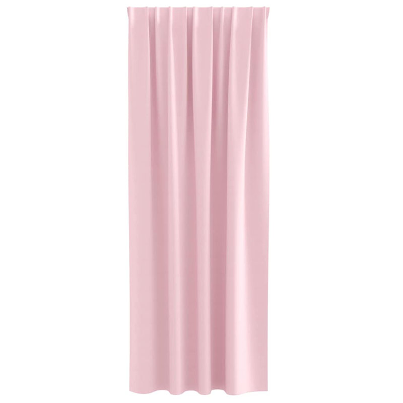Blackout Curtain Pair, 225cm Width x 140cm Drop, Baby Pink