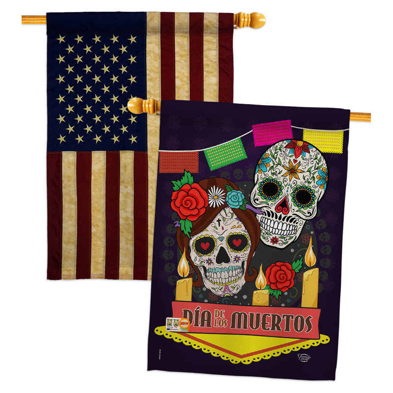 Drapeau de maison en polyester 2 côtés 3 pi 3 po x 2 pi