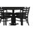 Jinnie 36'' Round Laminate Table Set with X-Base and 4 Ladder Back Metal Chairs-24678200-94654438