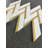 Thassos White and Gold Metal Large Herringbone / Chevron Mosaic Floor Tile