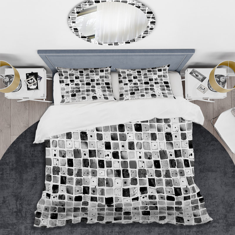Ensemble de housse de couette Modern, Housse de couette simple et deux taies décorative