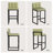 Sturdy Modern Low-Back Counter Height Bar Stools with Metal Frame and Faux Leather Upholstery-1014882651