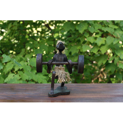 Statue tribale en bois faite à la main Gianella