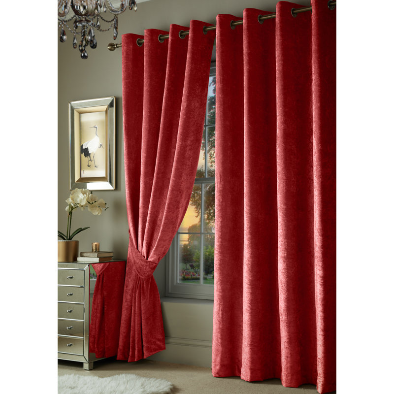 Malaki Sheer Pair, Red, 167 W x 228 D cm