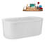 Baignoire de trempage autoportante avec plateau 59 "avec drain interne Streamlin-102216297