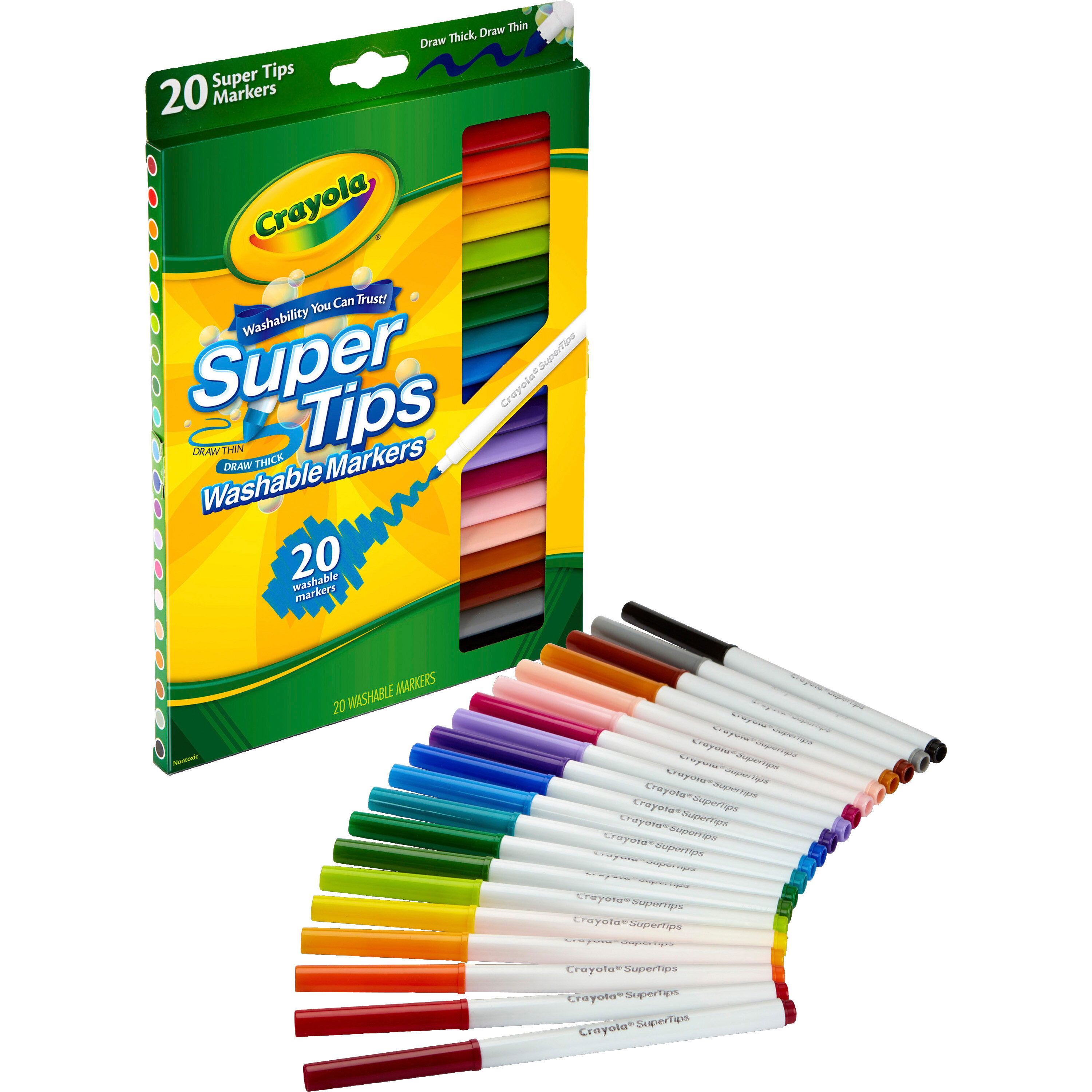 Crayola Washable Brush Pen Set - FLAX & design