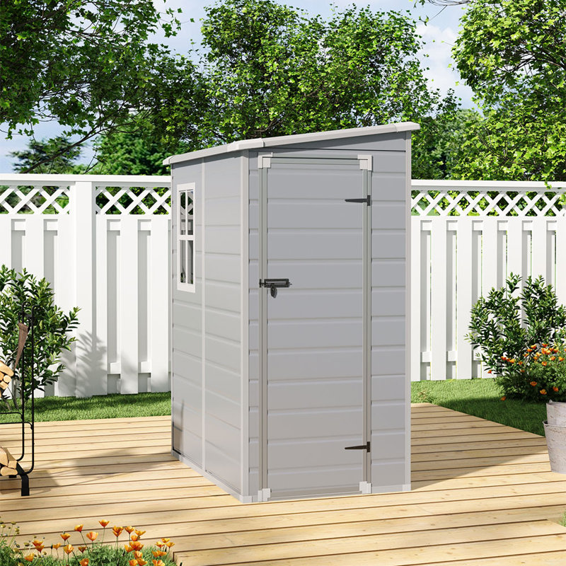 Outdoor 5 ft. W x 4 ft. D Plastic Garden Shed