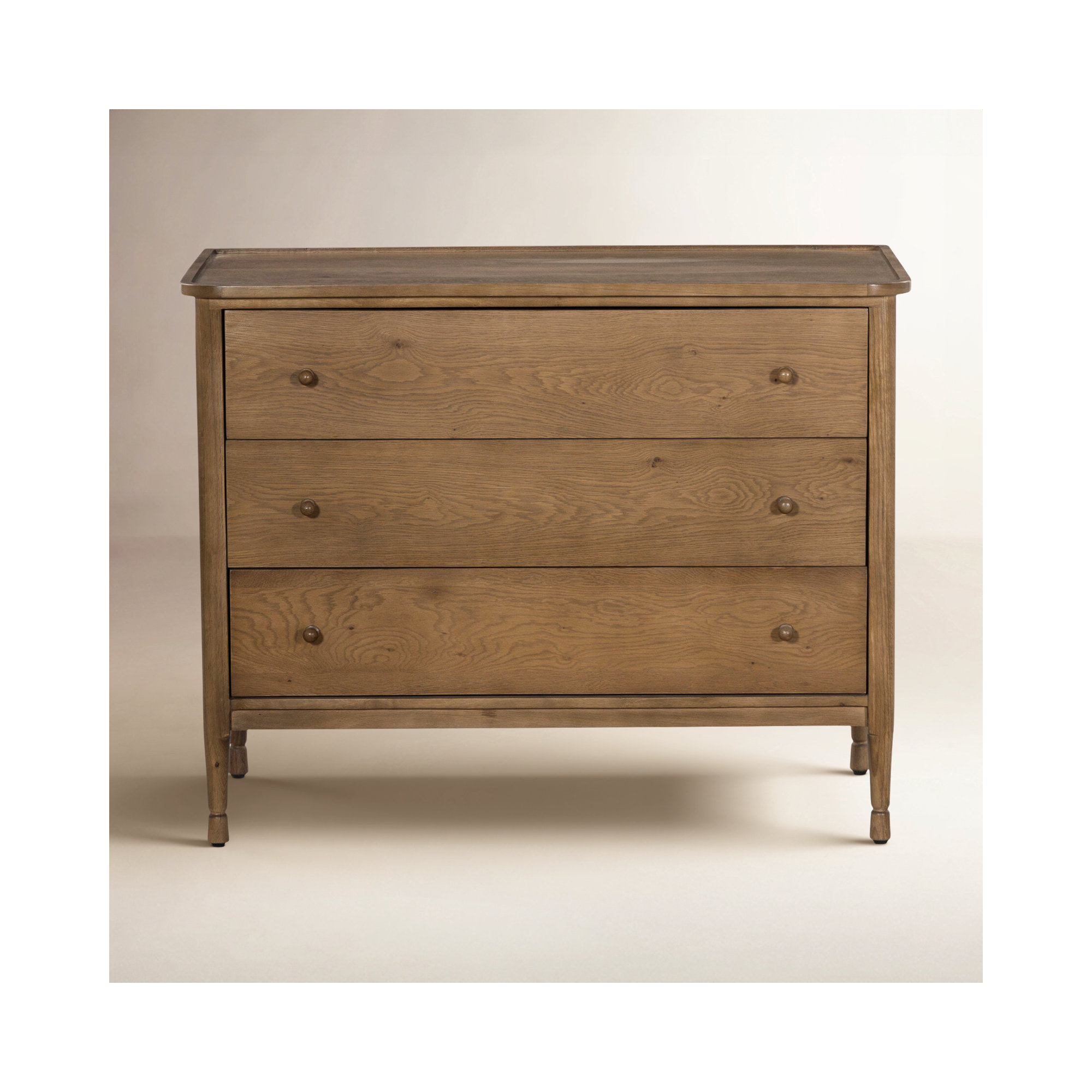 Franny 3 Drawer Chest, Saddle Brown