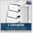 47" Modern Home Office Computer Desk Bookcase Combo Writing Table Workstation with 3 Drawer